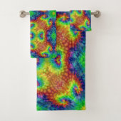 Tie Dye Sky  Fractal Kaleidoscope Bad Handdoek (Insitu)