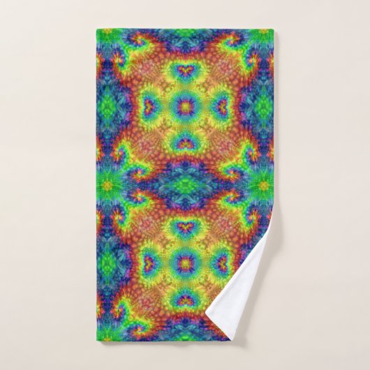 Tie Dye Sky Fractal Kaleidoscope Bad Handdoek (Handdoek)