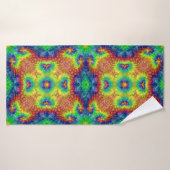 Tie Dye Sky  Fractal Kaleidoscope Badhanddoek (Badhanddoek)