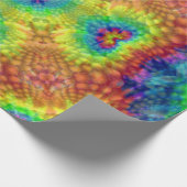 Tie Dye Sky  Fractal Kaleidoscope Cadeaupapier (Hoek)