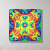 Tie Dye Sky Fractal Kaleidoscope Canvas Afdruk (Voorkant)