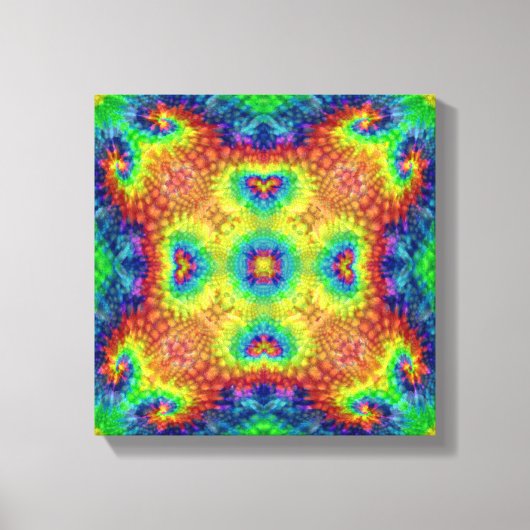 Tie Dye Sky Fractal Kaleidoscope Canvas Afdruk (Voorkant)