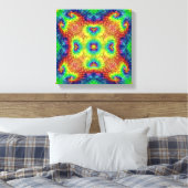 Tie Dye Sky Fractal Kaleidoscope Canvas Afdruk (Insitu (Slaapkamer))