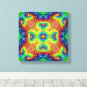 Tie Dye Sky Fractal Kaleidoscope Canvas Afdruk (Insitu (Houten vloer))