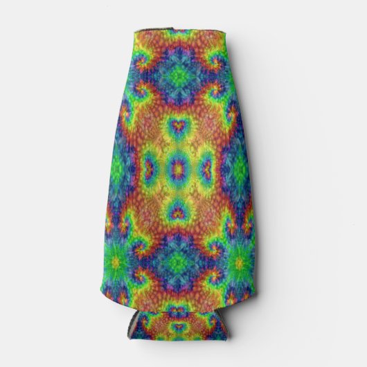 Tie Dye Sky  Fractal Kaleidoscope Flesjeskoeler (Voorkant)