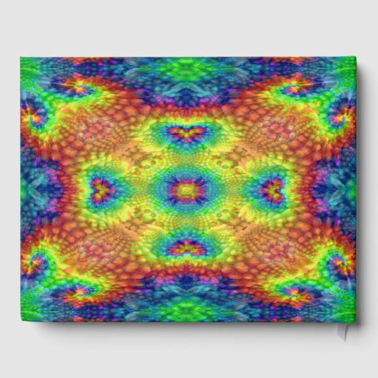Tie Dye Sky Fractal Kaleidoscope Gastenboek (Achterkant)