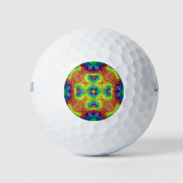 Tie Dye Sky  Fractal Kaleidoscope Golfballen