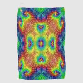 Tie Dye Sky  Fractal Kaleidoscope Golfhanddoek