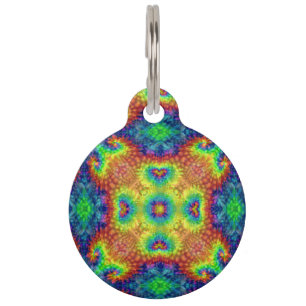 Tie Dye Sky  Fractal Kaleidoscope Huisdierpenning
