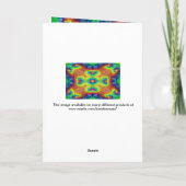 Tie Dye Sky  Fractal Kaleidoscope Kaart (Achterkant)