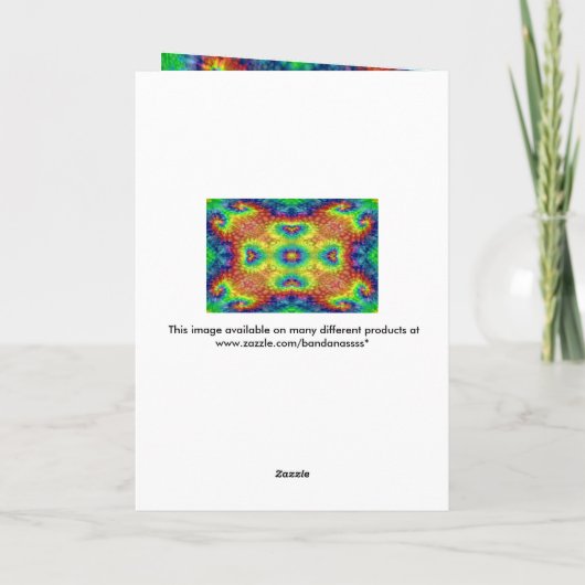 Tie Dye Sky  Fractal Kaleidoscope Kaart (Achterkant)