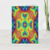 Tie Dye Sky  Fractal Kaleidoscope Kaart (Voorkant)