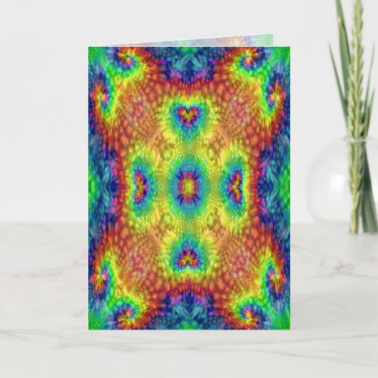Tie Dye Sky Fractal Kaleidoscope Kaart (Voorkant)