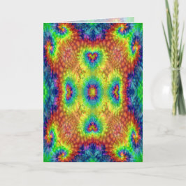 Tie Dye Sky  Fractal Kaleidoscope Kaart