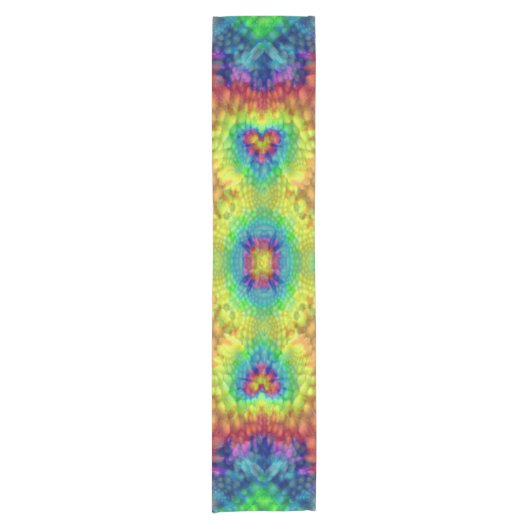 Tie Dye Sky  Fractal Kaleidoscope Korte Tafelloper (Voorkant)