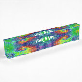 Tie Dye Sky  Fractal Kaleidoscope Naambordje