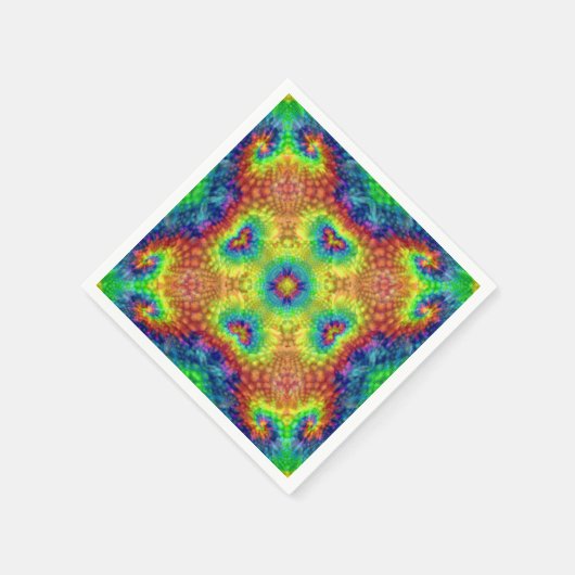 Tie Dye Sky  Fractal Kaleidoscope Servetten (Hoek)
