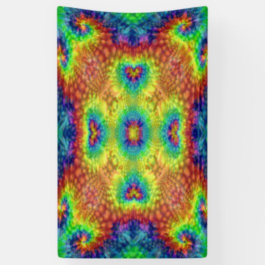 Tie Dye Sky  Fractal Kaleidoscope Spandoek (Verticaal)