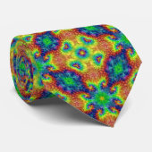 Tie Dye Sky  Fractal Kaleidoscope Stropdas (Opgerold)