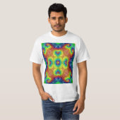 Tie Dye Sky  Fractal Kaleidoscope T-shirt (Voorkant volledig)