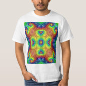 Tie Dye Sky  Fractal Kaleidoscope T-shirt (Voorkant)