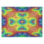 Tie Dye Sky Fractal Kaleidoscope Tafelkleed (Voorkant (Horizontaal))