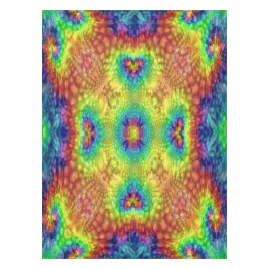 Tie Dye Sky  Fractal Kaleidoscope Tafelkleed (Voorkant)