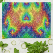 Tie Dye Sky  Fractal Kaleidoscope Theedoek (Gevouwen)