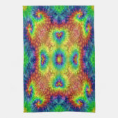 Tie Dye Sky  Fractal Kaleidoscope Theedoek (Verticaal)