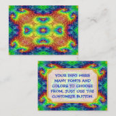 Tie Dye Sky Fractal Kaleidoscope Visitekaartje (Voorkant / Achterkant)
