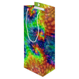 Tie Dye Sky  Fractal Kaleidoscope Wijn Cadeautas