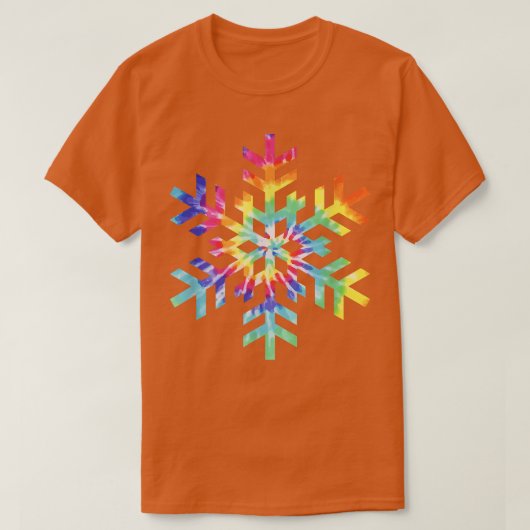 Tie Dye Snowflake Winter Kerstmis 919 T-shirt (Design voorkant)