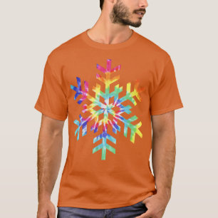 Tie Dye Snowflake Winter Kerstmis 919 T-shirt