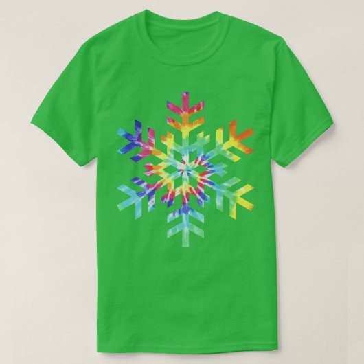 Tie Dye Snowflake Winter Kerstmis T-shirt (Design voorkant)