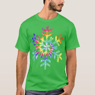 Tie Dye Snowflake Winter Kerstmis T-shirt