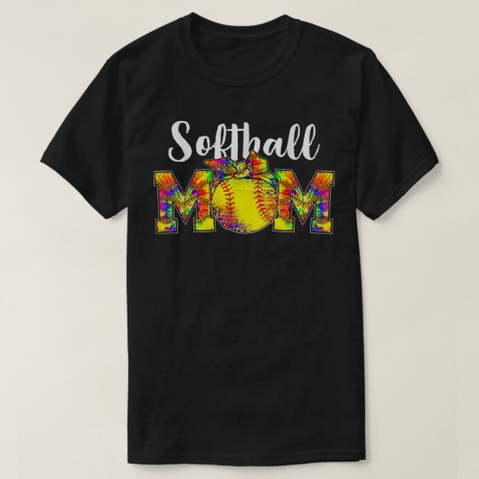 Tie Dye Softball Mom Tee Softball Game Day Vibes M T-shirt