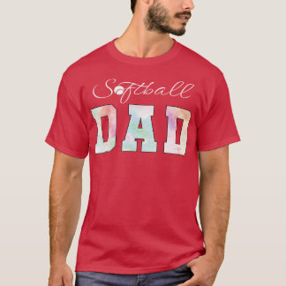 Tie Dye Softball Papa Softball Sport T-shirt