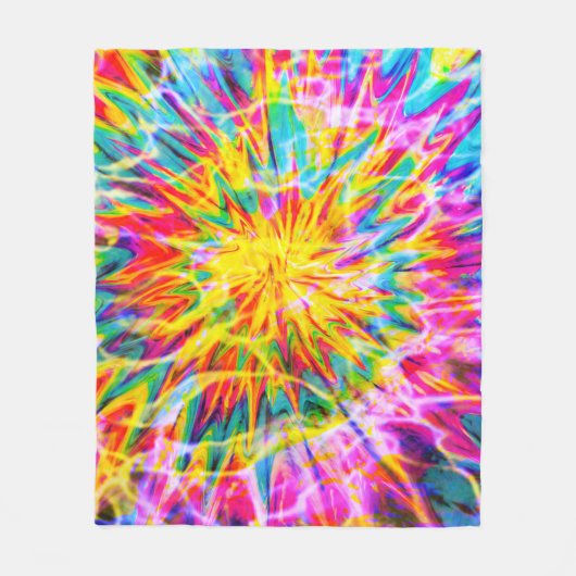TIE DYE SPATWATER FLEECE DEKEN (Voorkant)