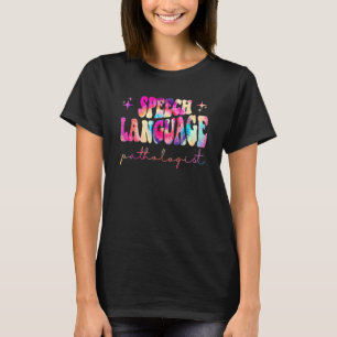 Tie Dye Speech Language Therapy Patholoog Retro T-shirt