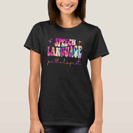 Tie Dye Speech Language Therapy Patholoog Retro T-shirt (Voorkant)