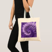 Tie-Dye spiraalwerveling - Paars Tote Bag (Voorkant (product))