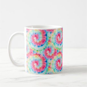 Tie Dye Spiral. Prachtige Waterverf Dirty Art. Sw Koffiemok