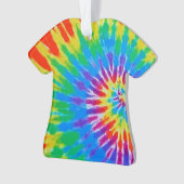Tie Dye Spiral Rainbow Ornament (voorkant)