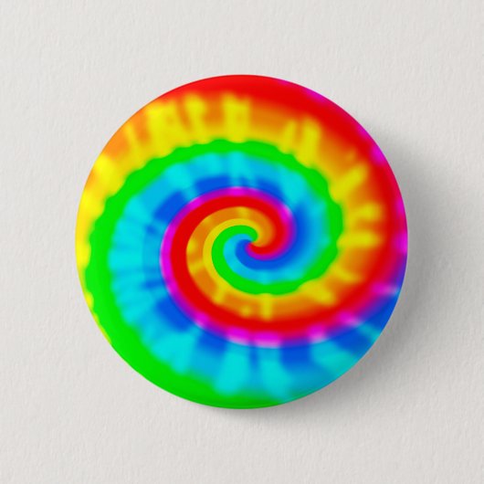 Tie Dye Spiral Ronde Button 5,7 Cm (Voorkant)