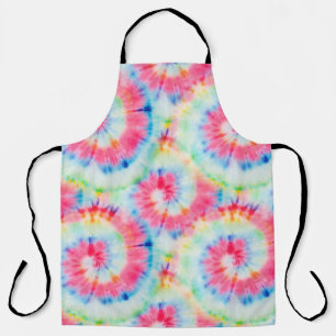 Tie Dye Spiral, waterverf kunst. Schort
