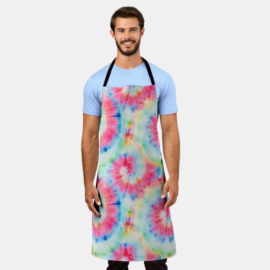 Tie Dye Spiral, waterverf kunst. Schort (Gedragen)