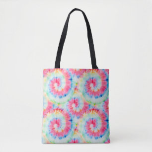 Tie Dye Spiral, waterverf kunst. Tote Bag