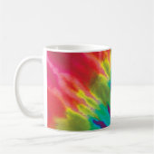 Tie dye splashy heldere kleuren koffiemok (Links)