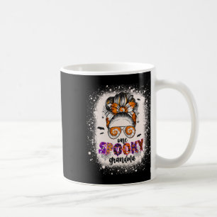 Tie Dye Spooky Grandma Halloween Monster Messy Bun Koffiemok