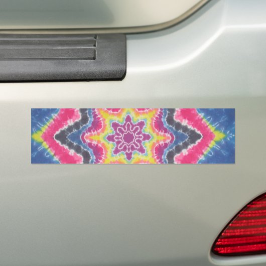 Tie Dye Star Bumpersticker (Op auto)
